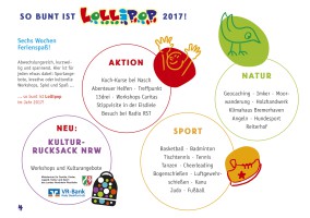 Broschüre, Strotmanns Fabrik Emsdetten: Lollipop Kinder-Ferienprogramm (Satz)